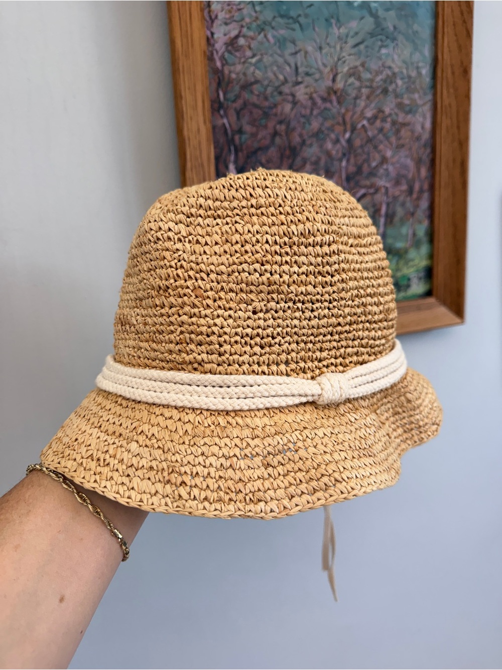 Ale by Alessandra Marin Crochet Raffia Fedora